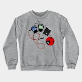 Guitar Pedals Illustration Design Crewneck Sweatshirt